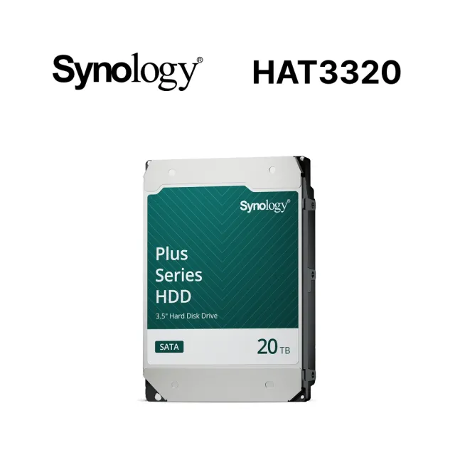 【Synology 群暉科技】搭20TBx1★DS124 1Bay NAS 網路儲存伺服器+(HAT3320-20T)