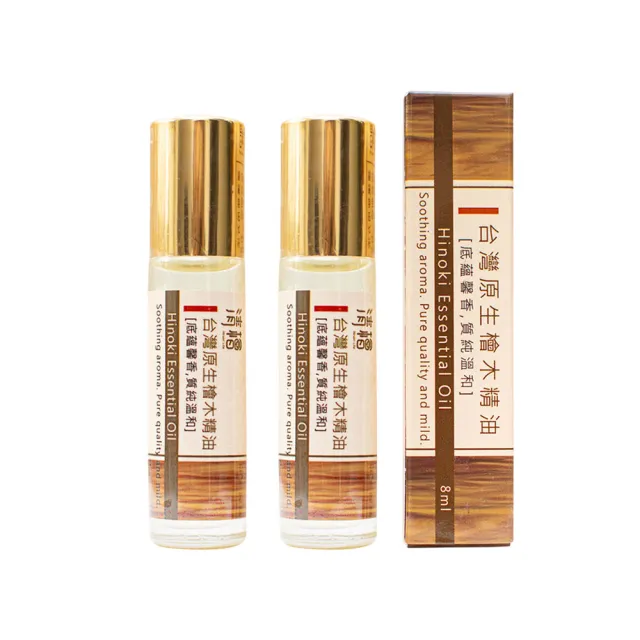 【Hinoki Life 清檜】100%台灣檜木精油/滾珠瓶 (8ml／2入)
