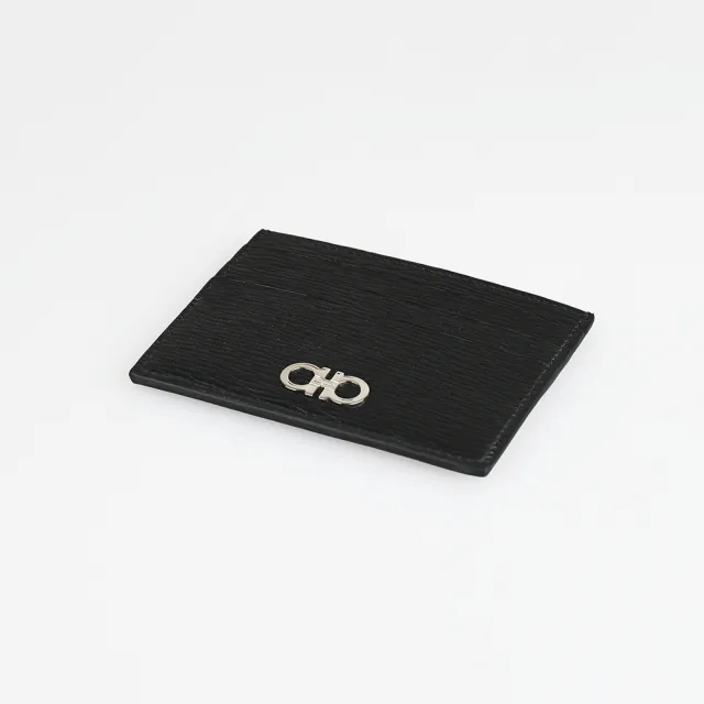 【Salvatore Ferragamo】GANCINI 6卡卡夾(黑x紅)