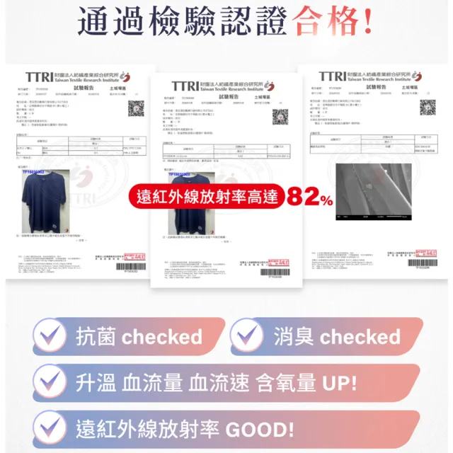 【PP 石墨烯】石墨烯粒線智能修復上衣3件 (疲勞修復 促循環)