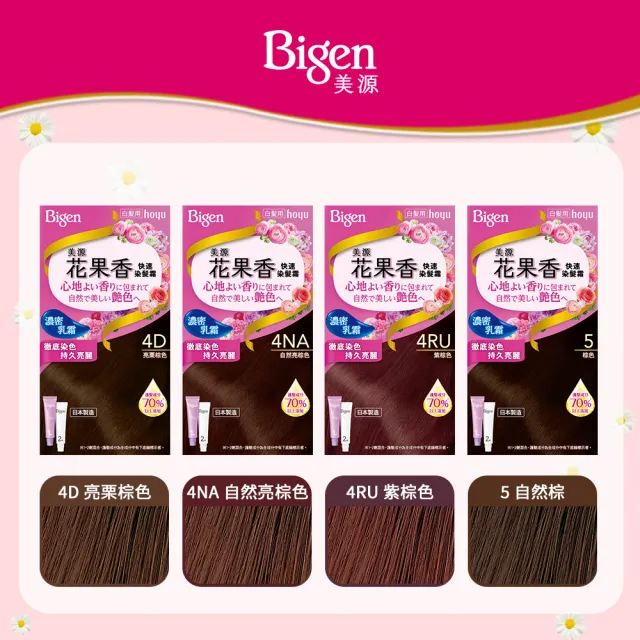 【Hoyu Bigen 美源】花果香快速染髮霜(12色任選)