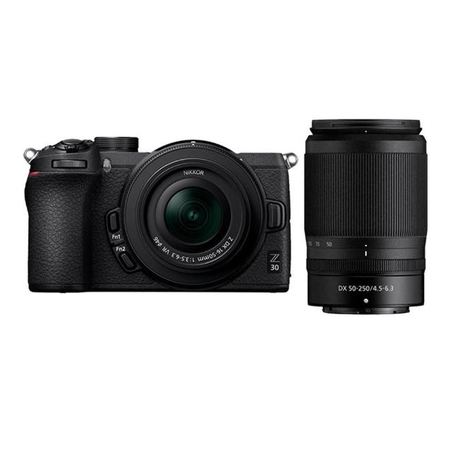 【Nikon 尼康】Z30 + 16-50mm + 50-250mm 雙鏡旅遊組 (公司貨-贈吹球清潔組)