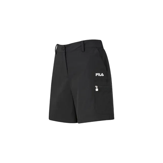 【FILA】FILA 女平織短褲-黑色 5SHA-1744-BK