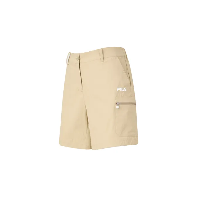 【FILA】FILA 女平織短褲-卡其 5SHA-1744-KK