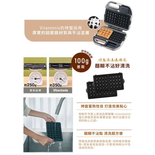 【Vitantonio】官方直營 迷你塔皮烤盤(VWH-600B鬆餅機適用)