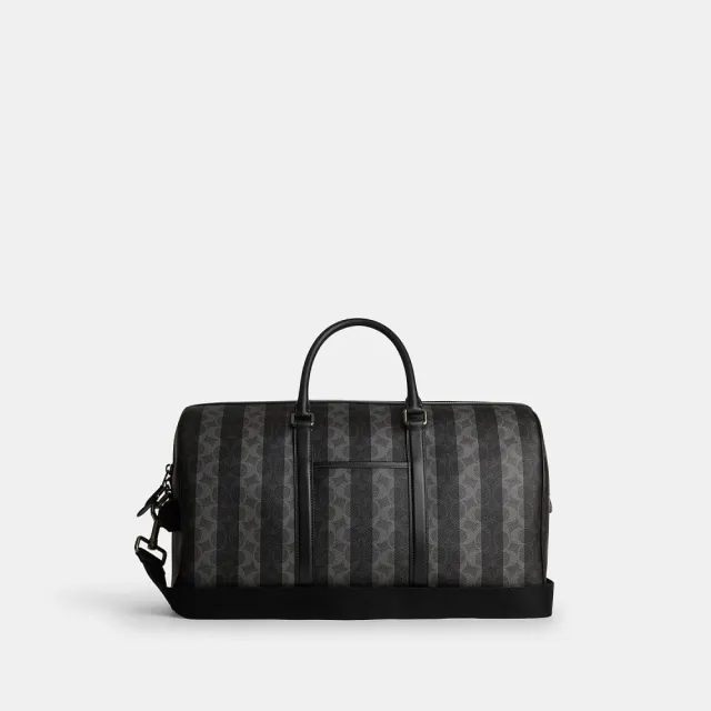【COACH】蔻馳官方直營 VENTURER 經典SIGNATURE條紋圖案行李袋 旅行袋 斜背包(CDX94)