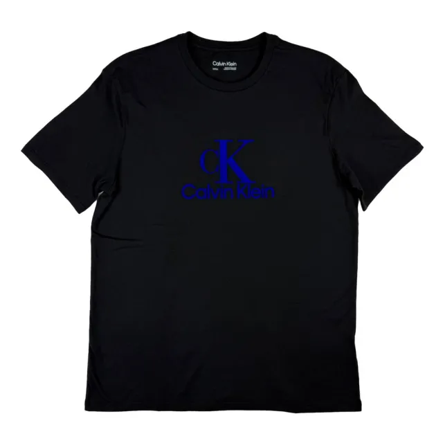 【Calvin Klein】植絨新質感 CK短T 藍標 Calvin Klein純棉 T恤 CK上衣(1448)
