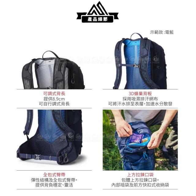 【Gregory】25L MIKO 多功能登山背包《光學黑》145276/雙肩背包/後背包/輕便背包/旅行/自行車