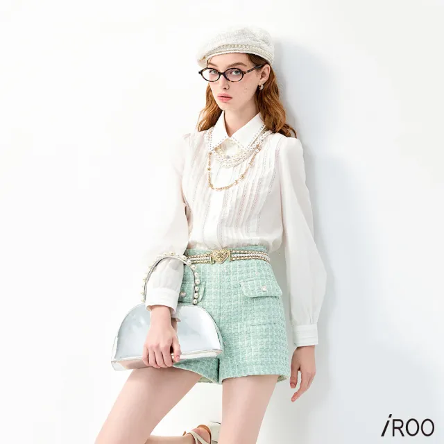 【iROO】五彩帶子紗短褲