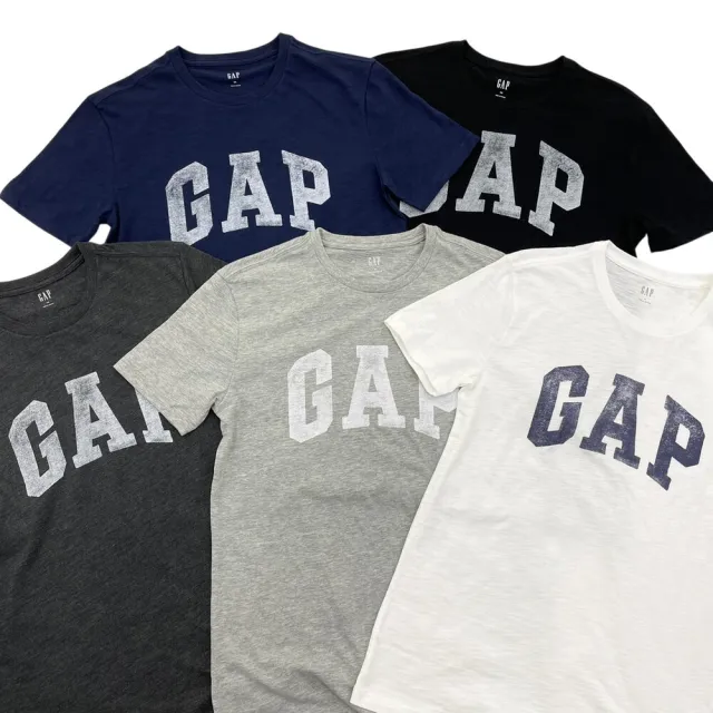 【GAP】GAP 潑墨 短T 情侶款 刷舊 LOGO 竹節棉 T恤 潑墨 棉T T恤 短袖(5720)