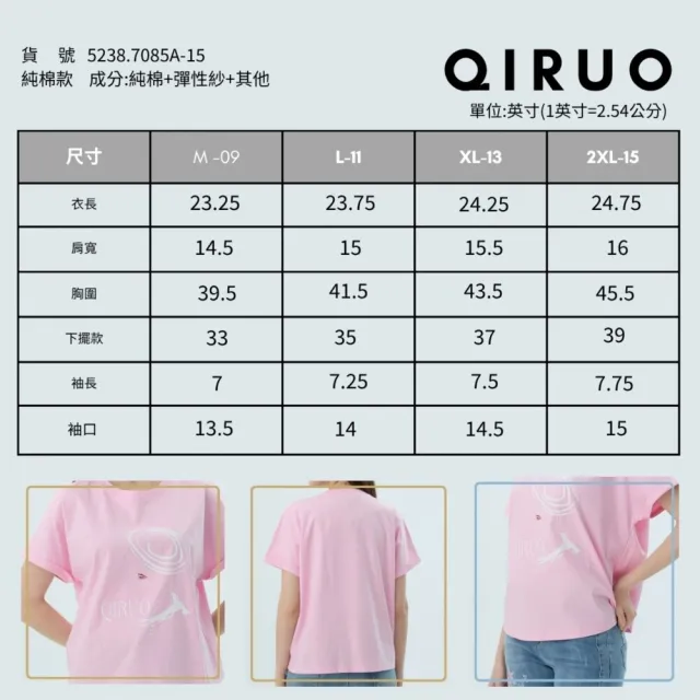 【Qiruo 奇若名品】專櫃女裝粉紅色上衣7085A 舒適純棉T☆ 