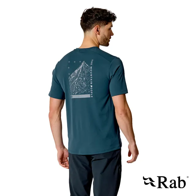 【RAB】Force Esker Tee 短袖防曬抗臭排汗T恤 男款 暴風藍 #QCC62