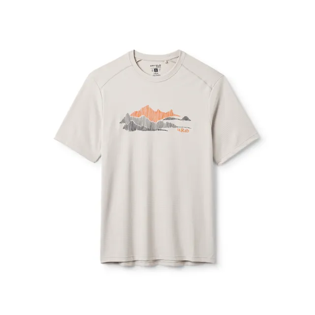 【RAB】Force Aspect Tee 短袖防曬抗臭排汗T恤 男款 鵝卵石白 #QCC48