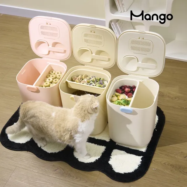 【Mango】雙倉抗菌儲糧桶 (多色)