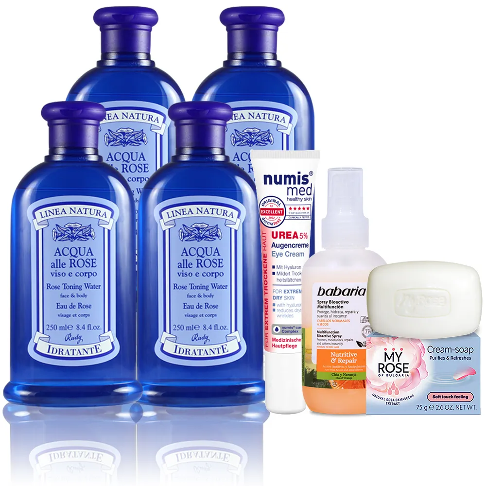 【Rudy】保濕玫瑰純露化妝水250mlx4(總代理公司貨)