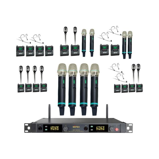 【MIPRO】ACT-5814A 數位四頻道無線麥克風5.8G(ACT-580H 配件六擇一)