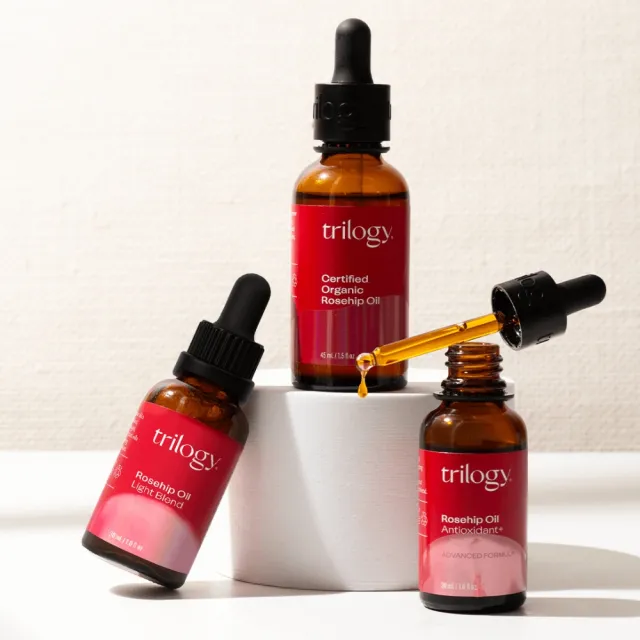 【trilogy】有機全效純玫瑰果油45mL(100%玫瑰果籽油/精華油/適用所有膚況/敏感性肌膚/乾燥肌膚/孕期調理)