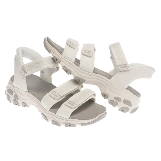 【SKECHERS】女鞋 休閒系列 涼拖鞋 涼鞋 瞬穿舒適科技 D LITES SANDAL (163651WHT)