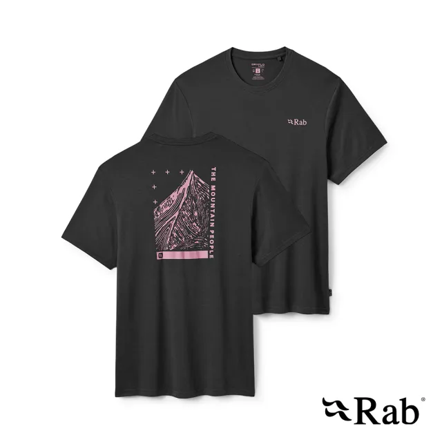 【RAB】Crimp Esker Tee 日常休閒攀岩排汗T恤 鯨魚灰 男款 #QCC42