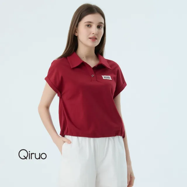 【Qiruo 奇若名品】專櫃精品紅色POLO短袖上衣2534A  棉質女裝 