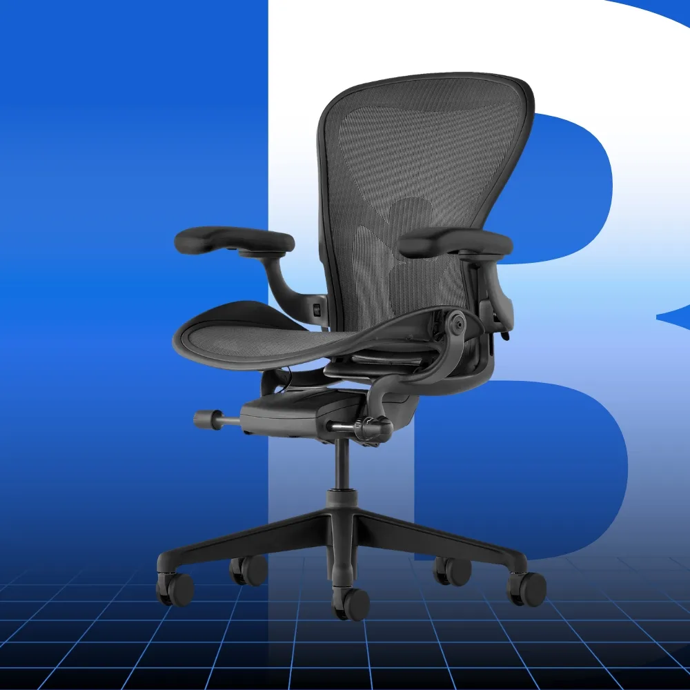 【Herman Miller】Aeron 全功能 - 石墨黑｜B SIZE｜世代家具｜原廠授權代理商(人體工學椅/電腦椅/辦公椅)