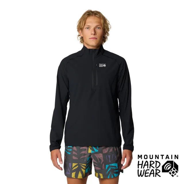 【Mountain Hardwear】Sunshield 1/2 Zip Men 防曬抗臭長袖立領半拉鍊上衣 黑色 男款 #2110211