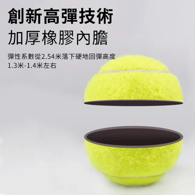 【Cube】10入組 專業級訓練網球 練習網球 壁球 自動回彈 按摩球 貓咪/狗狗玩具 寵物玩具 橡膠網球