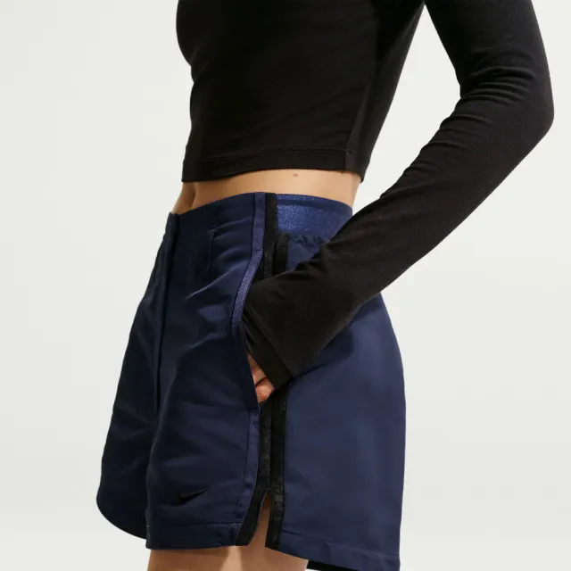 【NIKE 耐吉】短褲 女 AS W NK ELEVATED STREET 2” SHO 運動 休閒 高腰 藍 (IF0517410)