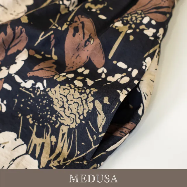 【MEDUSA 曼度莎】現貨-MIT 質感花卉印花嫘縈寬褲（M-XL）｜嫘縈寬褲 花卉印花 夏日涼感穿搭