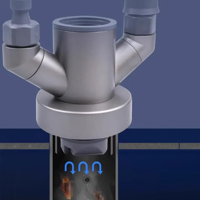 【樂居家】三通防臭排水管(自動閉合 廚下加熱器 洗衣機 洗碗機 淨水器 製冰機 濾水器排水 水槽排水管)