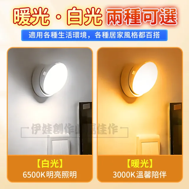 【IDREES 伊德萊斯】LED智能人體感應燈 磁吸感應燈 小夜燈 床頭燈 磁吸燈 LED感應燈