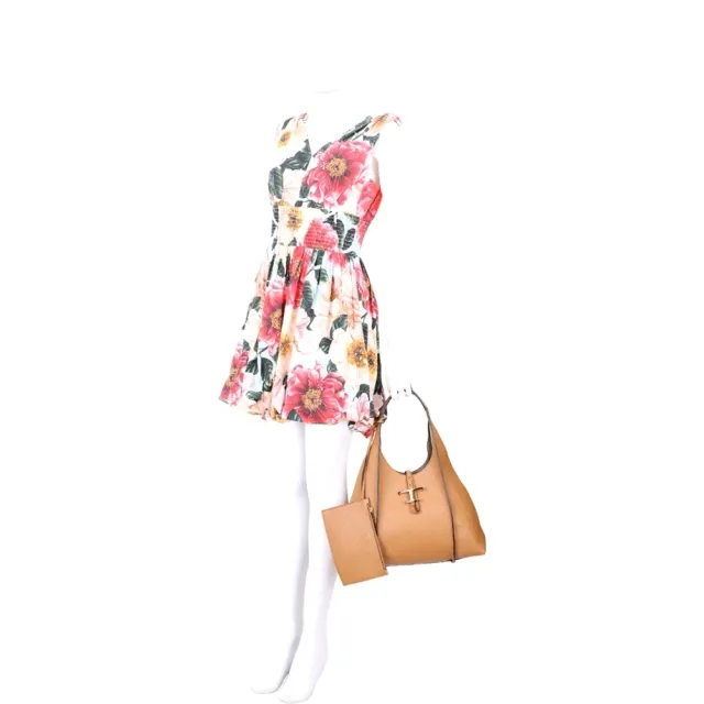 【TOD’S】TODS Timeless Hobo T字釦帶牛皮肩背托特包 附萬用包 -3色可選(義大利手工皮革)