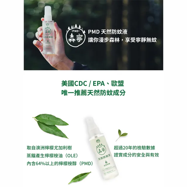 【福來朗】PMD森寧天然防蚊液80ml_2入組｜防蚊液｜防蚊噴霧｜小黑蚊｜長效防蚊｜孕婦｜幼童