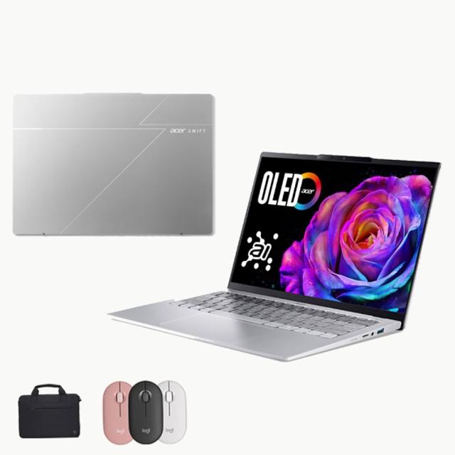 【Acer】筆電包/滑鼠組★14吋輕薄效能OLED AI筆電-藍(Swift Go/SFG14-75-76T1/Ultra 7-258V/32G/1TB/W11)