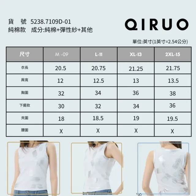 【Qiruo 奇若名品】春夏專櫃精品 白色背心上衣7109D短版銀白