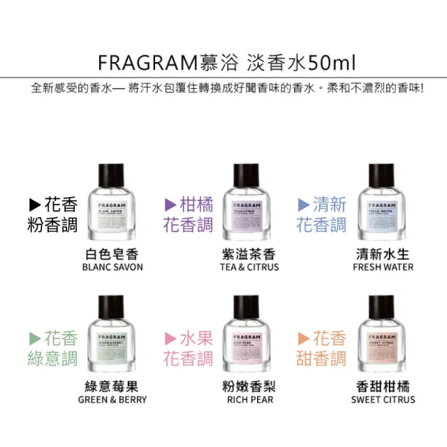【FRAGRAM 慕浴】綠意莓果淡香水50ml(專櫃公司貨)