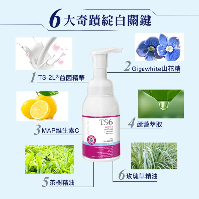 【TS6 護一生】淨白植感慕斯180g(私密美白清潔)