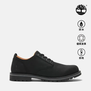【Timberland】男款黑色皮革防水休閒鞋(A699PW05)