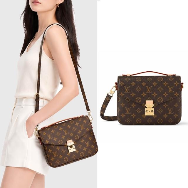 【Louis Vuitton 路易威登】M44875 Pochette Metis 帆布印花S型扣鎖手提斜背包(卡其棕)
