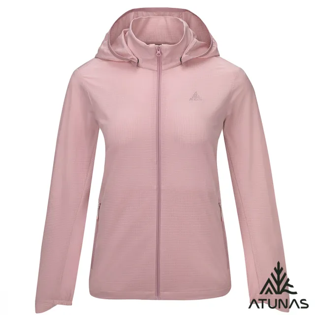 【ATUNAS 歐都納】女款精彩隨行輕薄風衣外套(A2GA2607W淺粉/抗UV防曬/透氣/戶外/休閒旅遊/日常穿搭*)