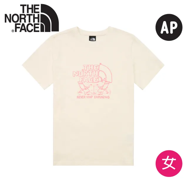 【The North Face】女 Essential Camp 短袖T恤《沙丘白》8GXE/登山/短T/棉T
