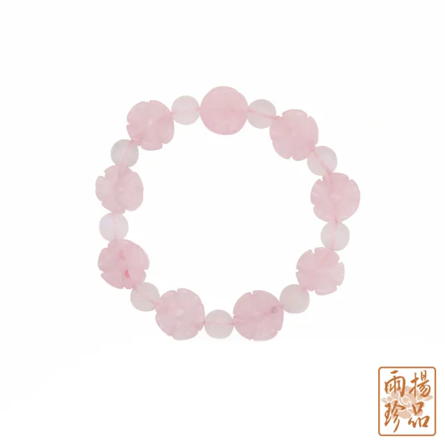 【雨揚】花與月粉晶月光石手鍊-招桃花-迎好人緣
