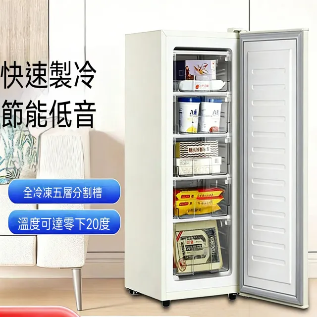 【LEZUN 樂尊】189L立式冷凍櫃 家用小型商用大容量 急速冷凍冷藏兩用（立式冷凍櫃/小冰櫃/冷藏冷凍櫃）