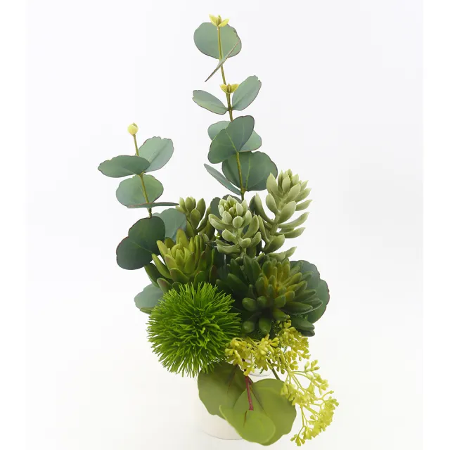 【HUGO DECO 榆果傢飾】高款多肉石蓮香氛植栽禮品套裝組(入厝禮/交屋禮/開幕/喬遷/送禮)