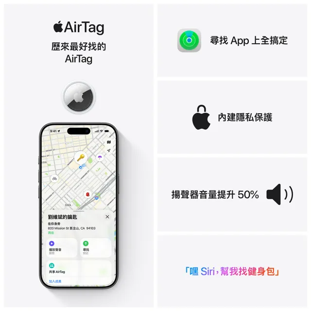 【Apple】AirTag (1 Pack) (MFE94TA/A)