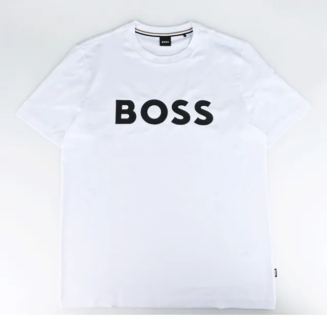 【BOSS】BOSS 印花短袖T恤(白)