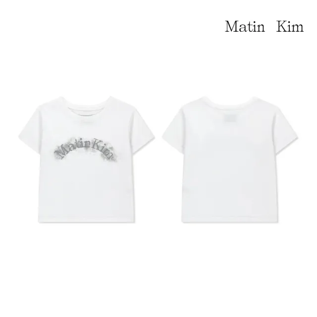 【MATIN KIM】官方旗艦 MATIN KIM拱形LOGO短版上衣(多款任選)