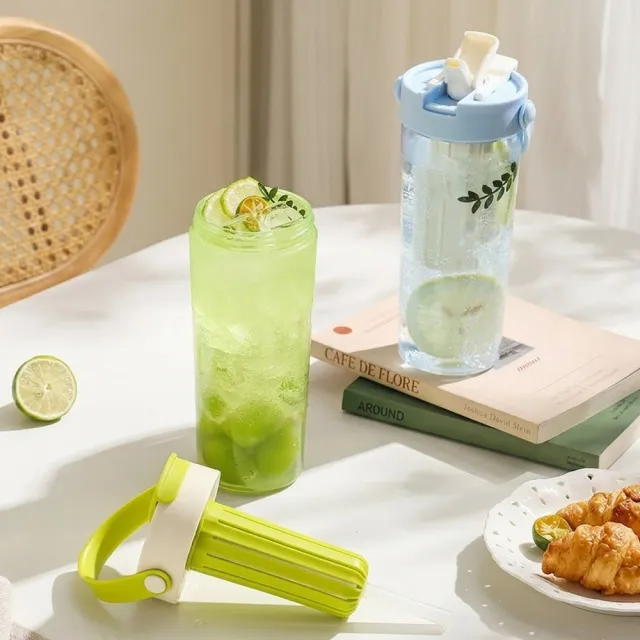 【QHL 酷奇】tritan雙飲帶茶格運動便攜水壺-680ml(水壺/環保杯/吸管水壺/運動水壺)
