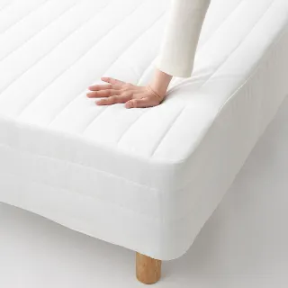 【MUJI 無印良品】附床板床墊/S/床墊套可水洗/組裝式/木製腳/20cm(大型家具配送)