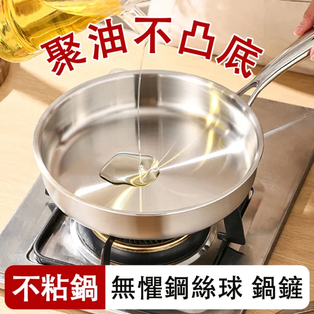 【佳美多】無塗層鍋子 平底鍋 家用平底鍋 鍋 煎鍋(煎鍋 平底鍋 電磁爐專用 受熱均勻 30cm煎鍋帶蓋)